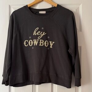 Altar'd State Black 'Hey Cowboy' Sweatshirt